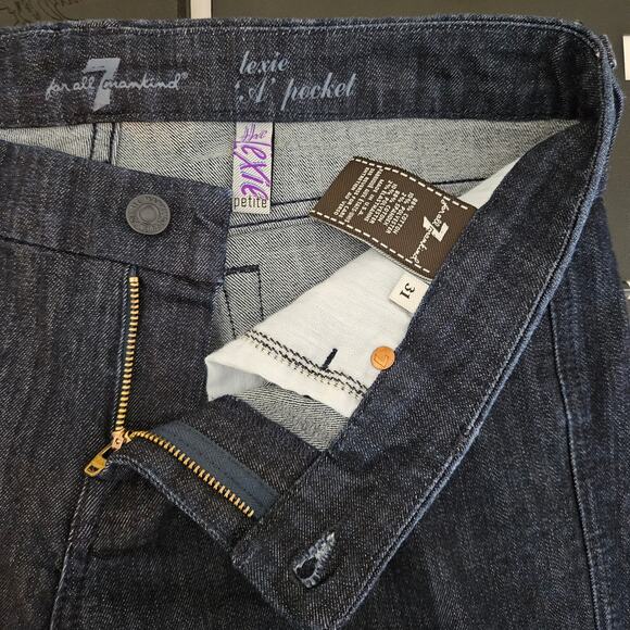 7 For All Mankind Lexi A Pocket Bootcut Denim Jeans | Women's 31 Petite - Picture 6 of 14